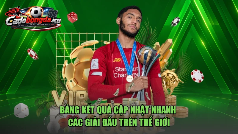Bảng kết quả cập nhật nhanh các giải đấu trên thế giới
